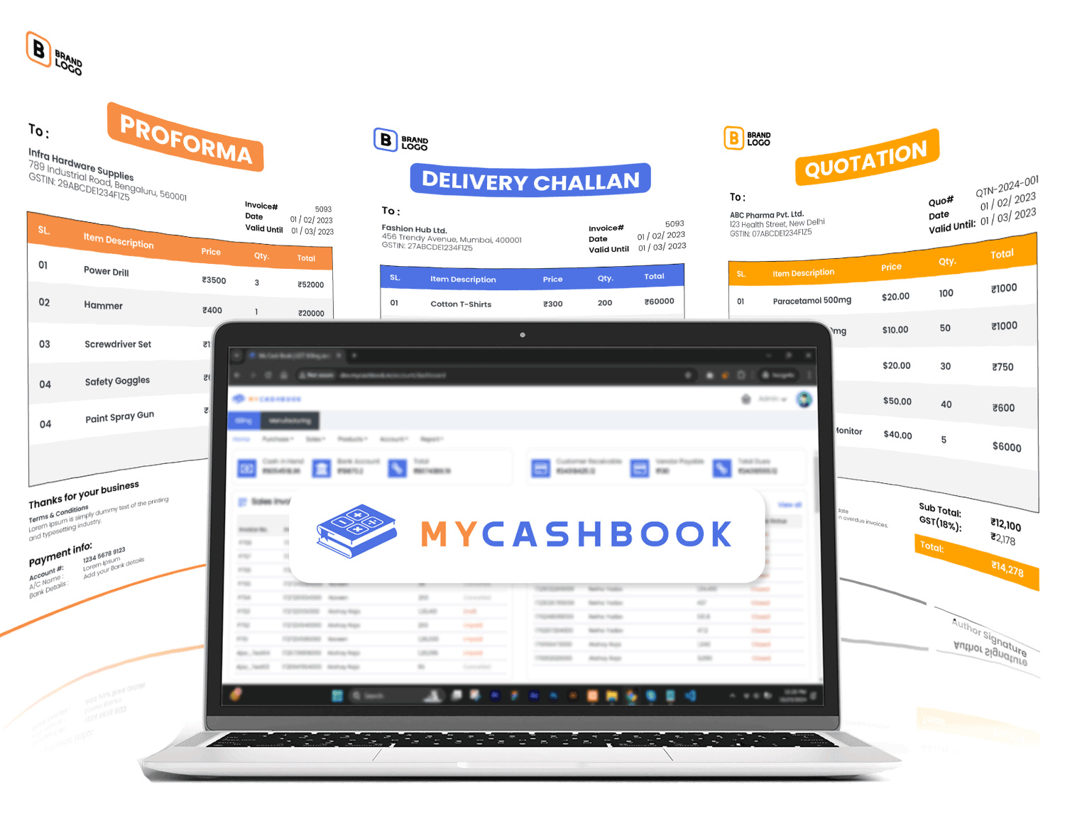 Performa / Quotation / Delivery Challan GST Billing Software