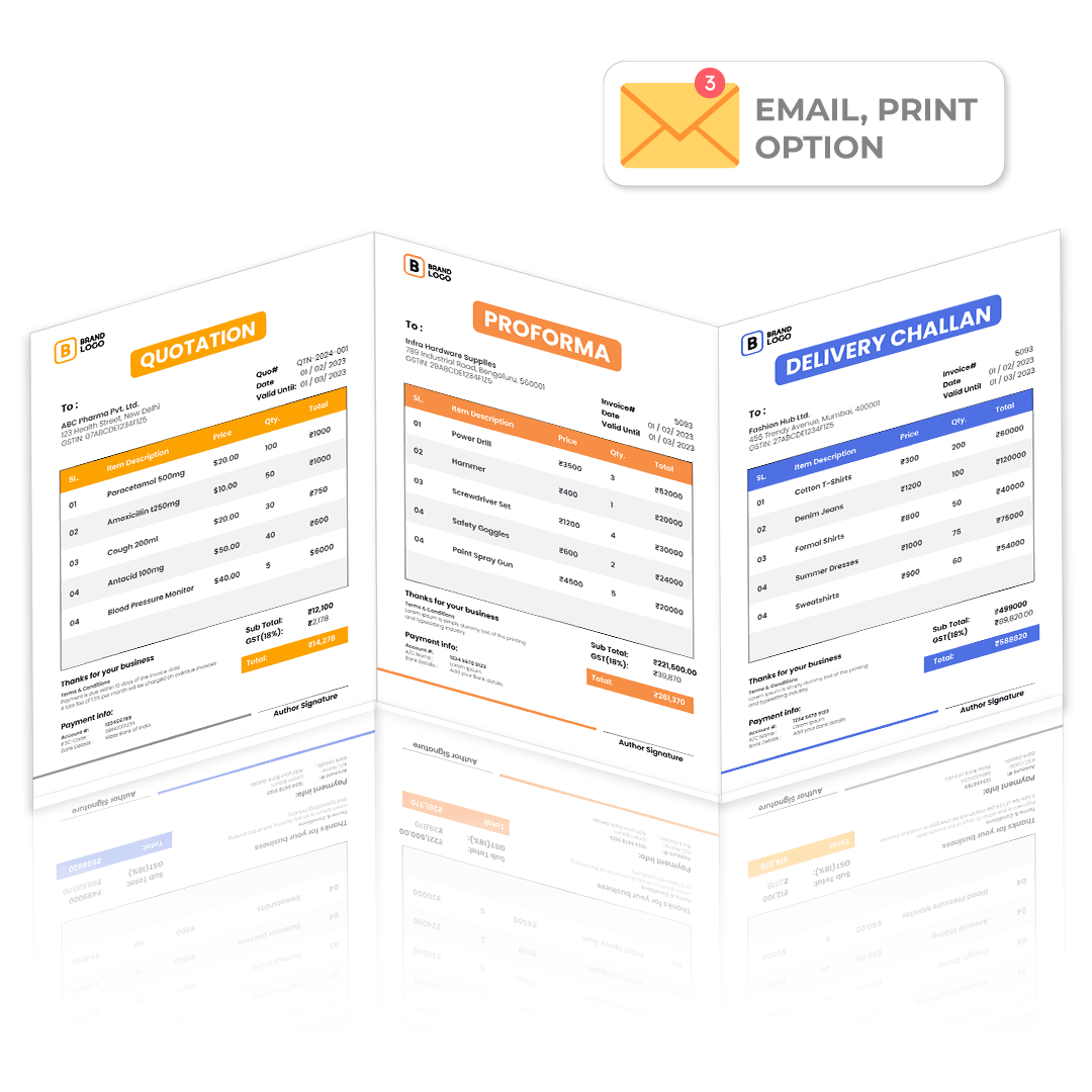 Easy Sharing Performa / Quotation / Delivery Challan Software